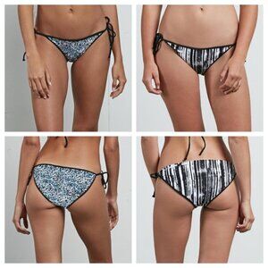 NEW Volcom "Stay Tuned" Reversible Side Tie Bikini Bottoms Sz. XL